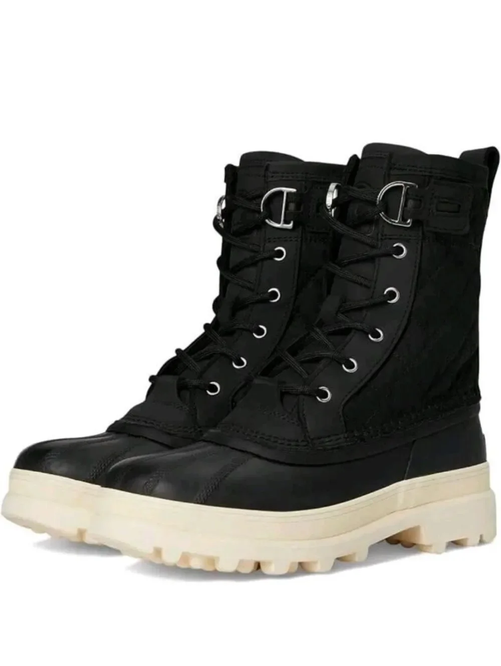 Size 8 Sorel Waterproof Winter Boots Black and White Rubber Sole Size 8